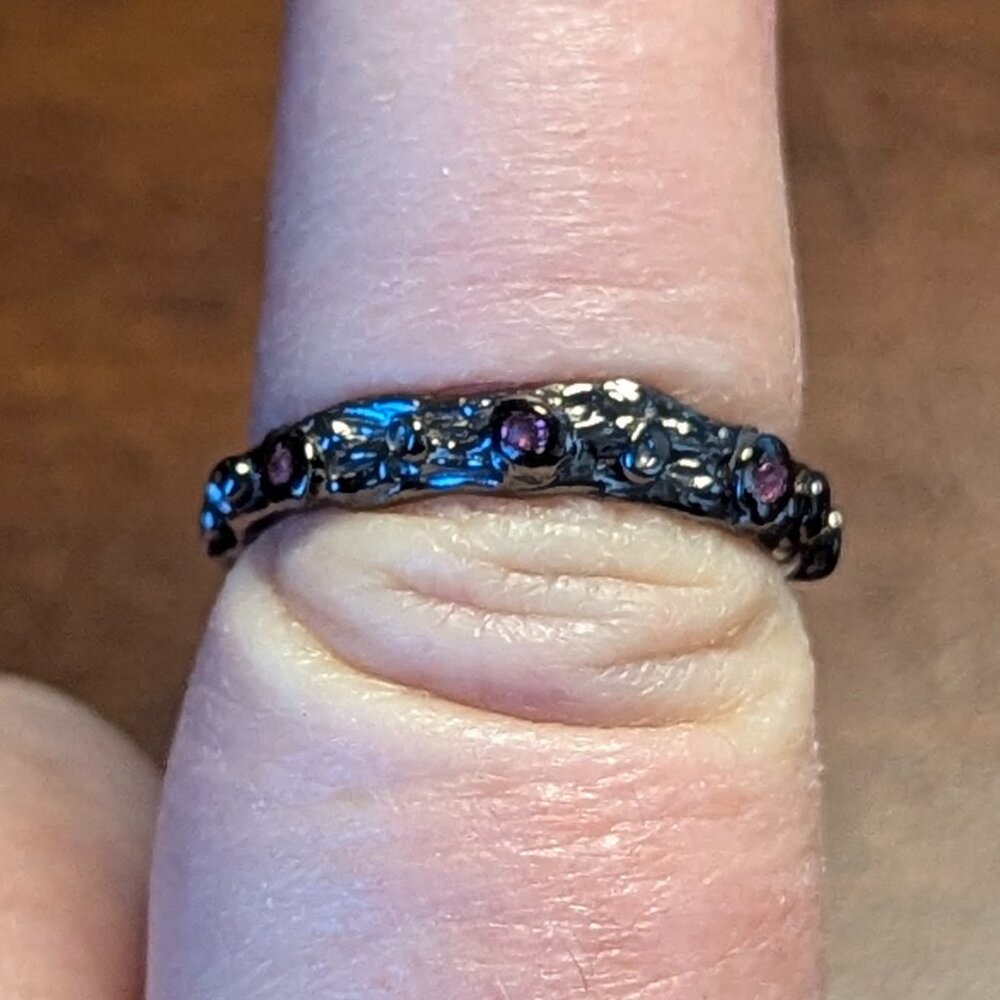 RING Rhodolite 925 Size 7.5 - Picture 2 of 5